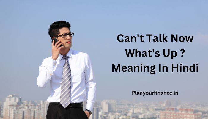 Can't Talk Now What's Up Meaning In Hindi