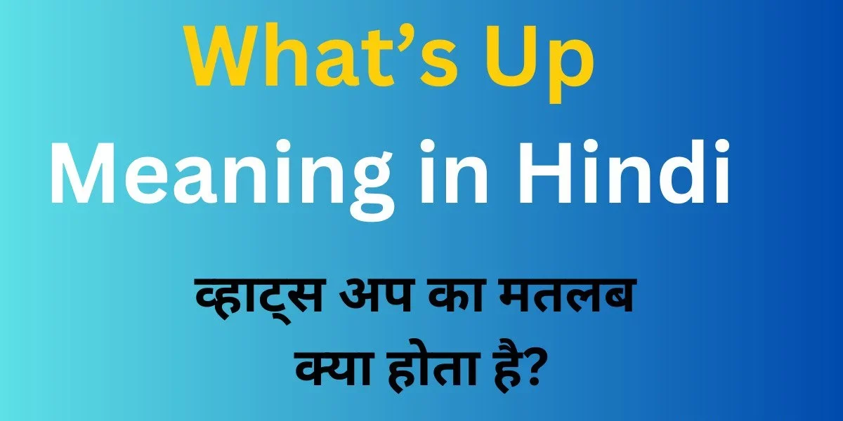 What's Up Meaning Hindi